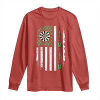 Irish American Darts Shamrock Flag Gift Long Sleeve Shirt