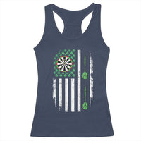 Irish American Darts Shamrock Flag Gift Racerback Tank Top