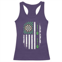 Irish American Darts Shamrock Flag Gift Racerback Tank Top