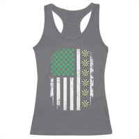 Vintage Shamrock Lucky Darts Racerback Tank Top St Patricks Day Gift