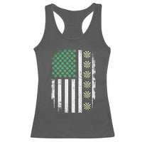 Vintage Shamrock Lucky Darts Racerback Tank Top St Patricks Day Gift