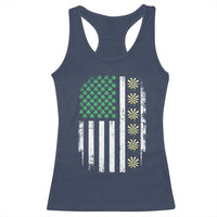 Vintage Shamrock Lucky Darts Racerback Tank Top St Patricks Day Gift