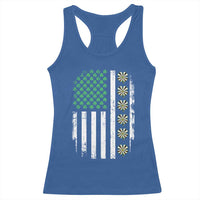 Vintage Shamrock Lucky Darts Racerback Tank Top St Patricks Day Gift