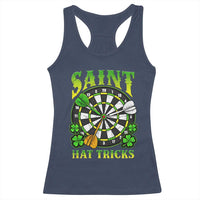 Funny Darts St Patricks Day Gift Racerback Tank Top Saint Hat Tricks