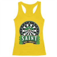 Saint Hat Tricks Racerback Tank Top St Patricks Day Dart Thrower Gift