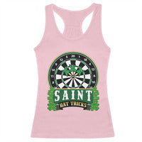 Saint Hat Tricks Racerback Tank Top St Patricks Day Dart Thrower Gift