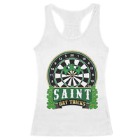 Saint Hat Tricks Racerback Tank Top St Patricks Day Dart Thrower Gift