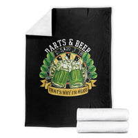 Beer And Darts St Patricks Day Gift Throw Blanket That Is Why I Am Here