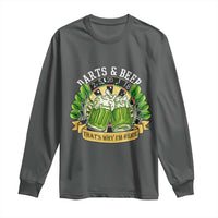 Beer And Darts St Patricks Day Gift Long Sleeve Shirt That Is Why I Am Here