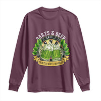 Beer And Darts St Patricks Day Gift Long Sleeve Shirt That Is Why I Am Here