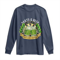 Beer And Darts St Patricks Day Gift Long Sleeve Shirt That Is Why I Am Here
