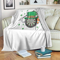 Lucky Darts Board With Irish Flag Throw Blanket St Patricks Day Gift