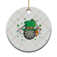 Lucky Darts Board With Irish Flag Ceramic Ornament St Patricks Day Gift