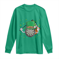 Lucky Darts Board With Irish Flag Long Sleeve Shirt St Patricks Day Gift