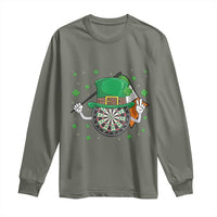 Lucky Darts Board With Irish Flag Long Sleeve Shirt St Patricks Day Gift
