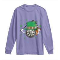 Lucky Darts Board With Irish Flag Long Sleeve Shirt St Patricks Day Gift