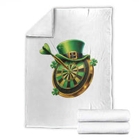 St Patricks Day Irish Darts Board Celebration Gift Throw Blanket