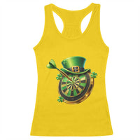 St Patricks Day Irish Darts Board Celebration Gift Racerback Tank Top