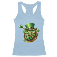 St Patricks Day Irish Darts Board Celebration Gift Racerback Tank Top