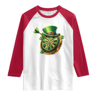 St Patricks Day Irish Darts Board Celebration Gift Raglan Shirt