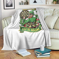 Shamrock On Me Youre Missing Throw Blanket St Patricks Day Darts Player Gift