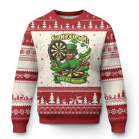 Shamrock On Me Youre Missing Ugly Christmas Sweater St Patricks Day Darts Player Gift