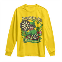 Shamrock On Me Youre Missing Long Sleeve Shirt St Patricks Day Darts Player Gift