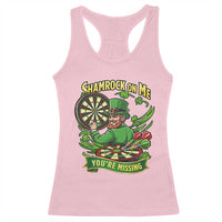 Shamrock On Me Youre Missing Racerback Tank Top St Patricks Day Darts Player Gift