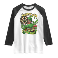 Shamrock On Me Youre Missing Raglan Shirt St Patricks Day Darts Player Gift