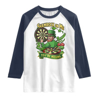 Shamrock On Me Youre Missing Raglan Shirt St Patricks Day Darts Player Gift
