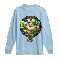 Cheerful Gnome Playing Darts Long Sleeve Shirt St Patricks Day Gift