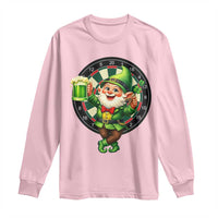 Cheerful Gnome Playing Darts Long Sleeve Shirt St Patricks Day Gift