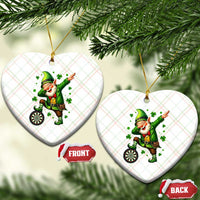 St Patricks Day Cheerful Gnome Dabbing Ceramic Ornament Darts Lover Gift