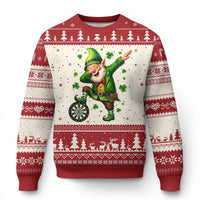 St Patricks Day Cheerful Gnome Dabbing Ugly Christmas Sweater Darts Lover Gift