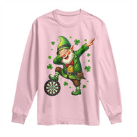 St Patricks Day Cheerful Gnome Dabbing Long Sleeve Shirt Darts Lover Gift