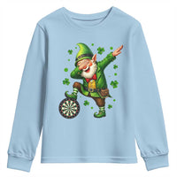 St Patricks Day Cheerful Gnome Dabbing Youth Sweatshirt Darts Lover Gift