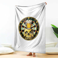 Funny St Patricks Day Skull Throw Blanket Darts Player Gift