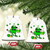 St Patricks Day Shamrock Darts And Beer Lover Gift Ceramic Ornament
