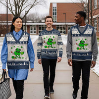 St Patricks Day Shamrock Darts And Beer Lover Gift V-Neck Knit Sweater Vest
