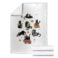 Funny Black Cat Lover Cinco De Mayo Throw Blanket Mexican Fiesta Gift