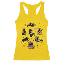 Funny Black Cat Lover Cinco De Mayo Racerback Tank Top Mexican Fiesta Gift