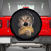 Funny Cat Eating Taco Spare Tire Cover Mexican Food Lover Gift