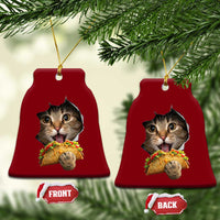Funny Cat Eating Taco Ceramic Ornament Mexican Food Lover Gift