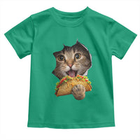 Funny Cat Eating Taco Toddler T Shirt Mexican Food Lover Gift