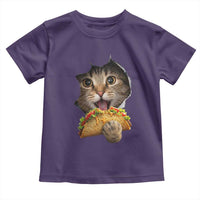 Funny Cat Eating Taco Toddler T Shirt Mexican Food Lover Gift