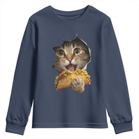 Funny Cat Eating Taco Youth Sweatshirt Mexican Food Lover Gift