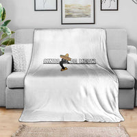 Funny Cinco De Meow Throw Blanket Cute Black Cat Eating Taco