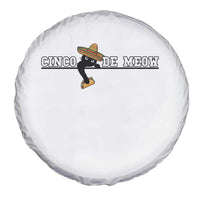 Funny Cinco De Meow Spare Tire Cover Cute Black Cat Eating Taco