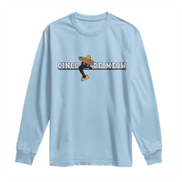 Funny Cinco De Meow Long Sleeve Shirt Cute Black Cat Eating Taco