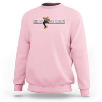 Funny Cinco De Meow Sweatshirt Cute Black Cat Eating Taco